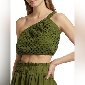 MARIE OLIVER
Women's Pesto Giselle Eyelet Mesh Top - Size Small